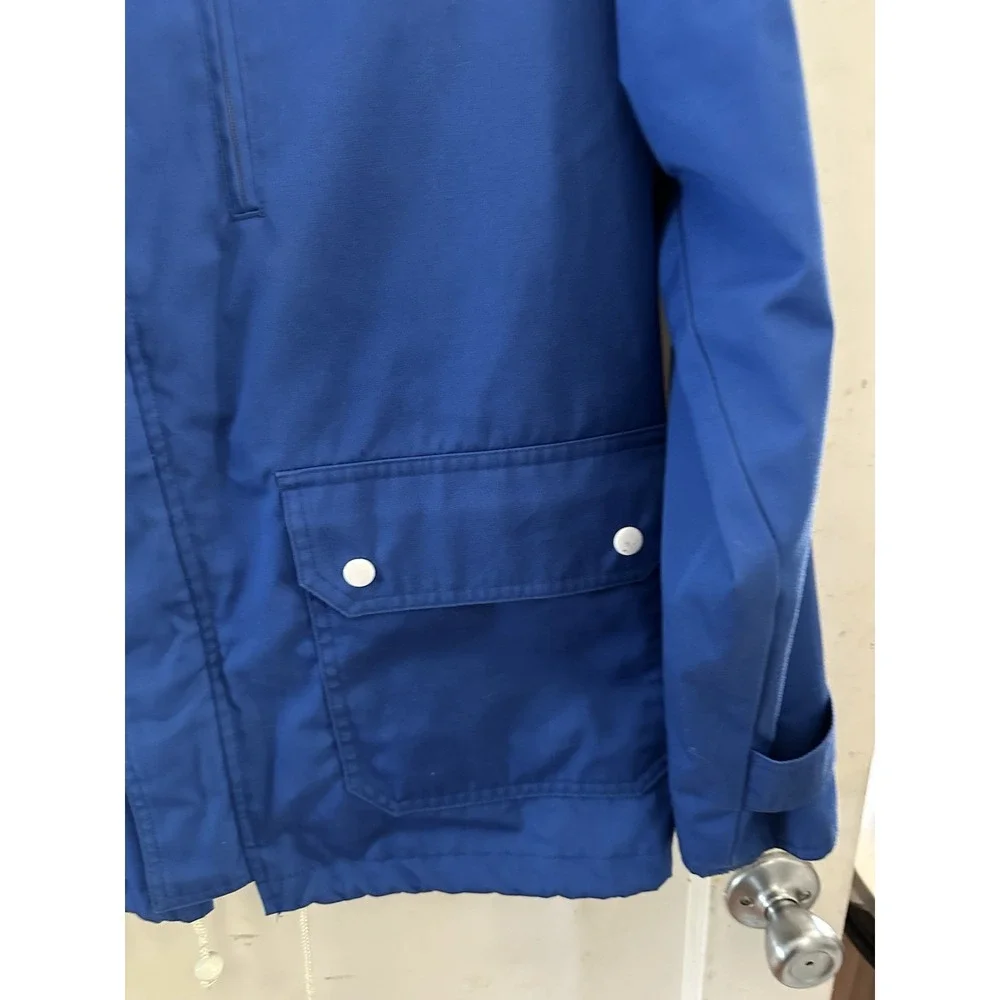 Lands End Men Size Medium Blue Jacket Dual Pocket Vintage